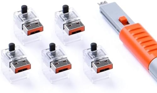 SmartKeeper ESSENTIAL / 5 x LAN Cable Locks mit 1 x Lock Key Basic / Orange von SmartKeeper
