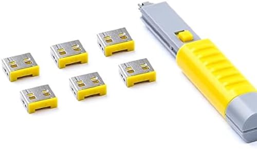 SmartKeeper ESSENTIAL / 6 x USB A-Port Blockers mit 1 x Lock Key Basic / Gelb von SmartKeeper