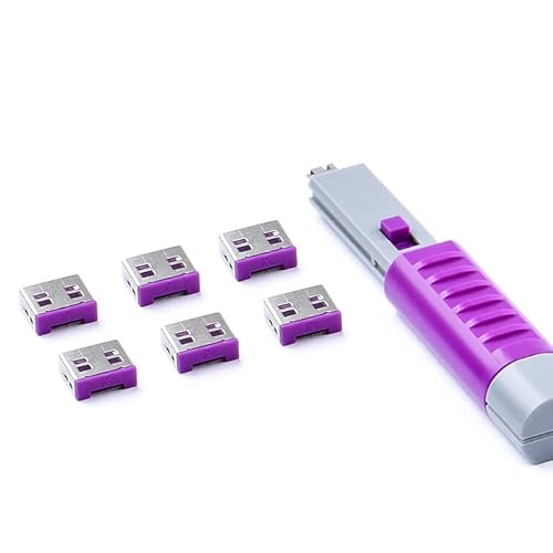 SmartKeeper ESSENTIAL / 6 x USB A-Port Blockers mit 1 x Lock Key Basic / Lila von SmartKeeper