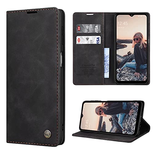 SmartLegend Schutzhülle für Samsung Galaxy A32 5G, Leder, Premium-PU-Geldbörse, [Magnet] [Kartenfächer] [Standfunktion ] Schutzhülle mit Klappdeckel für Samsung Galaxy A32 5G – Schwarz von SmartLegend