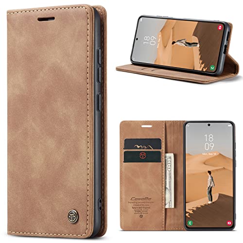 SmartLegend Schutzhülle für Samsung Galaxy S22 5G, Leder, Premium-PU-Wallet [Magnet] [Kartenhalter] [Standfunktion ] Schutzhülle mit Klappdeckel für S22 – Braun von SmartLegend