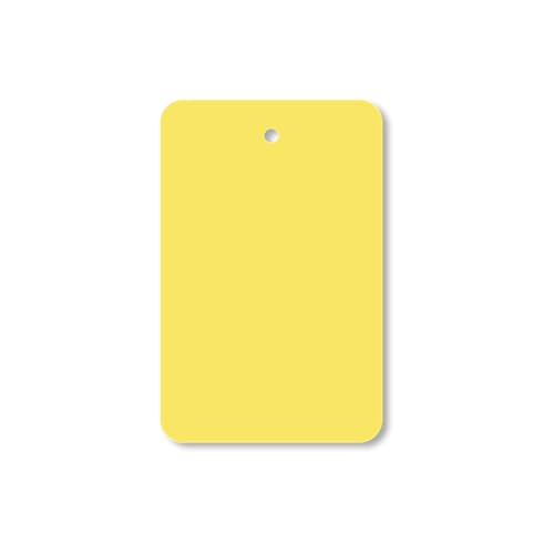 SmartSign Gelbe Blanko-Geschenkanhänger, 3,2 x 4,8 cm, 12-Punkt-dick, beschreibbar, für Kleidung, Kleidungsstücke, Einzelhandel, Geschenke, vorgestanzt, 1000 Stück von SmartSign