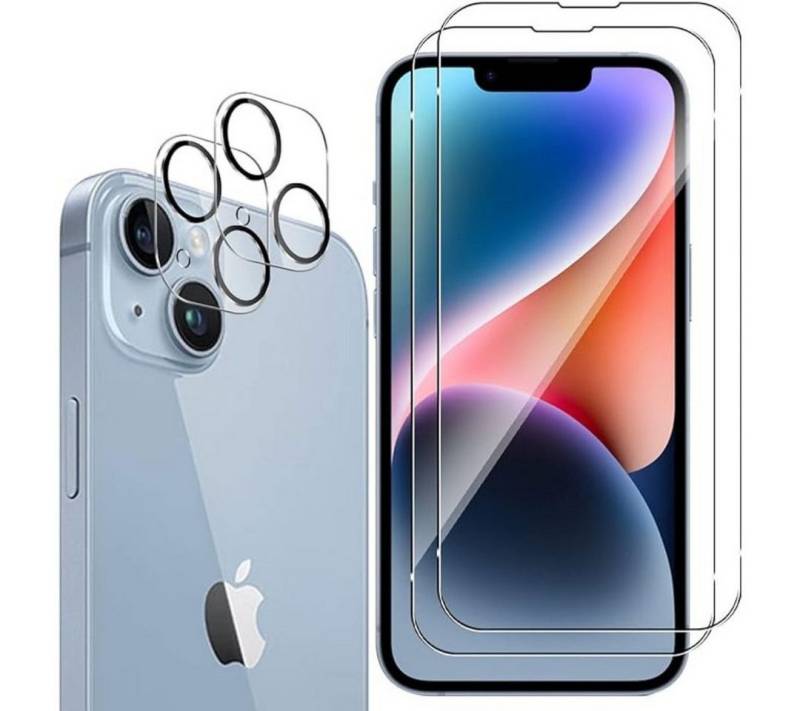 SmartUP Displayschutzglas 2X 9H Schutzglas für Iphone 14 Pro (Display + Kamera), Schutzfolie, Panzerglas, Hartglas, Kameraglas von SmartUP