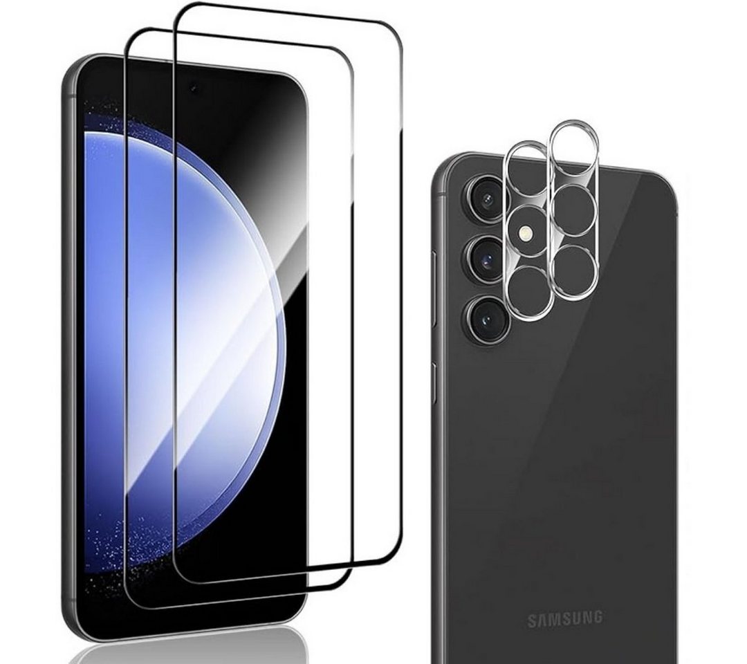 SmartUP 2X Schutzglas für Samsung Galaxy S23 FE 5G (Display + Kamera) 9H, Displayschutzglas, Hartglas von SmartUP