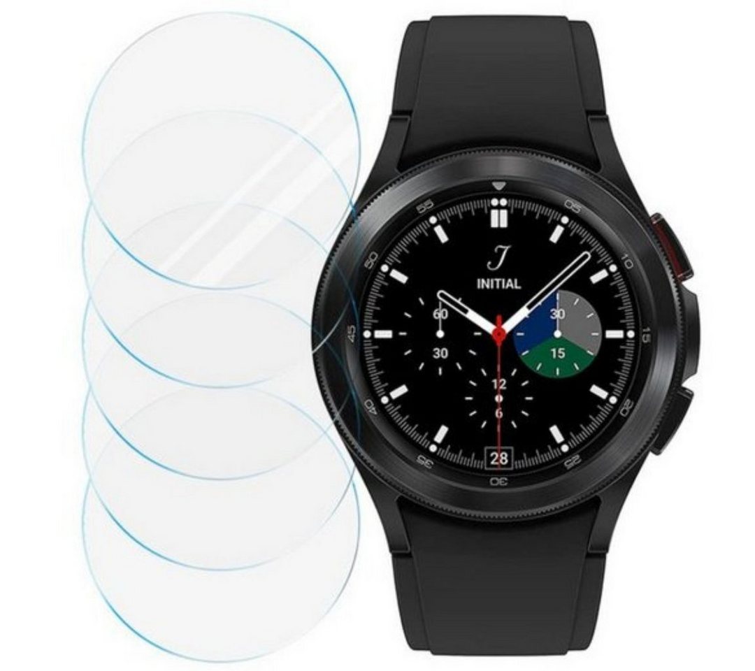SmartUP 5X Schutzglas für Samsung Galaxy Watch 4 42mm Classic Hartglas 9H für Samsung Galaxy Watch 4 42mm Classic, Displayschutzglas von SmartUP