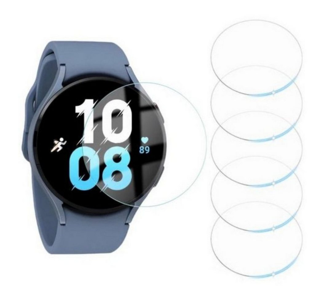 SmartUP 5X Schutzglas für Samsung Galaxy Watch 5 44mm Hartglas Panzerfolie für Samsung Galaxy Watch 5 44mm, Displayschutzglas von SmartUP