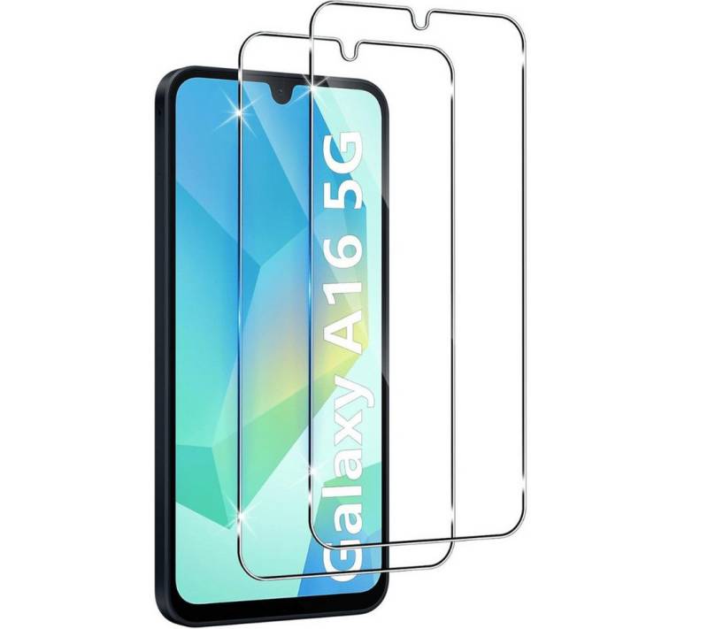 SmartUP Displayschutzglas 2X Schutzglas für Samsung Galaxy A16 5G Panzerfolie Display Full 9H für Für Samsung Galaxy A16 4G / 5G, kompletter Displayschutz von SmartUP