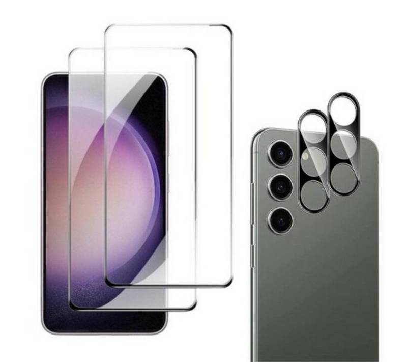 SmartUP Displayschutzglas 2X Schutzglas für Samsung Galaxy S23 Plus Panzerfolie Display Kamera von SmartUP