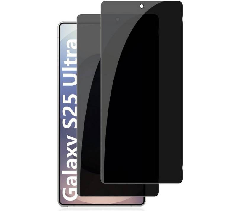 SmartUP Displayschutzglas 2X Schutzglas für Samsung Galaxy S25 Ultra Blickschutz Panzerglas Full für Für Samsung Galaxy S25 Ultra, Anti-Spy, Sichtschutz von SmartUP