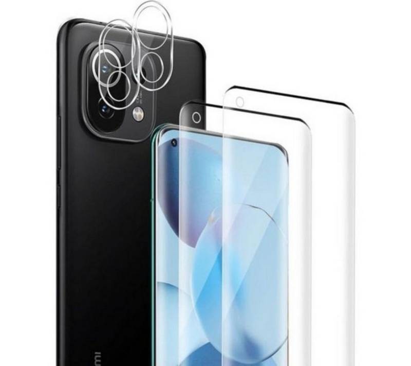 SmartUP Displayschutzglas 2X Schutzglas für Xiaomi Mi 11 5G Panzerfolie Display Kamera Full 3D für Xiaomi Mi 11 5G, Displayschutzglas von SmartUP