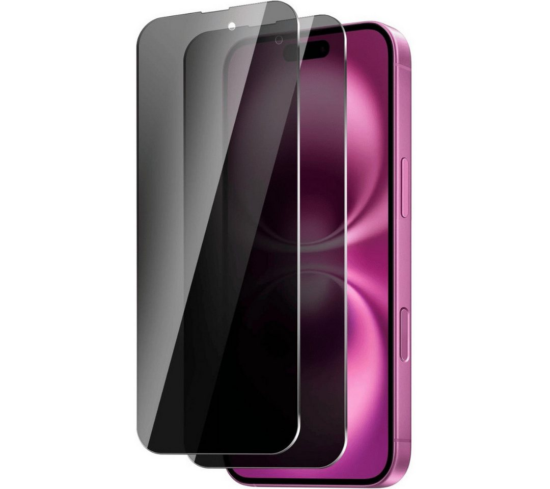 SmartUP Displayschutzglas 2X Schutzglas für iPhone 16 Sichtschutz Panzerglas Panzerfolie Display für iPhone 16, Blickschutz, Anti-Spy SmartUP Displayschutzglas 2X Schutzglas für iPhone 16 Sichtschutz Panzerglas Panzerfolie Display für iPhone 16, Blickschutz, Anti-Spy von SmartUP