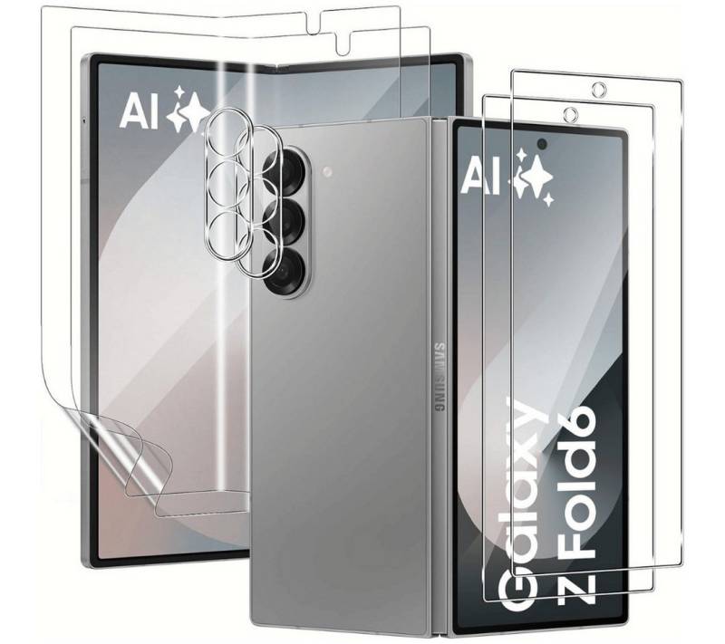 SmartUP Displayschutzglas 6in1 für Samsung Galaxy Z Fold 6 5G Display Kamera Panzerfolie Full 9H, Rundumschutz von SmartUP