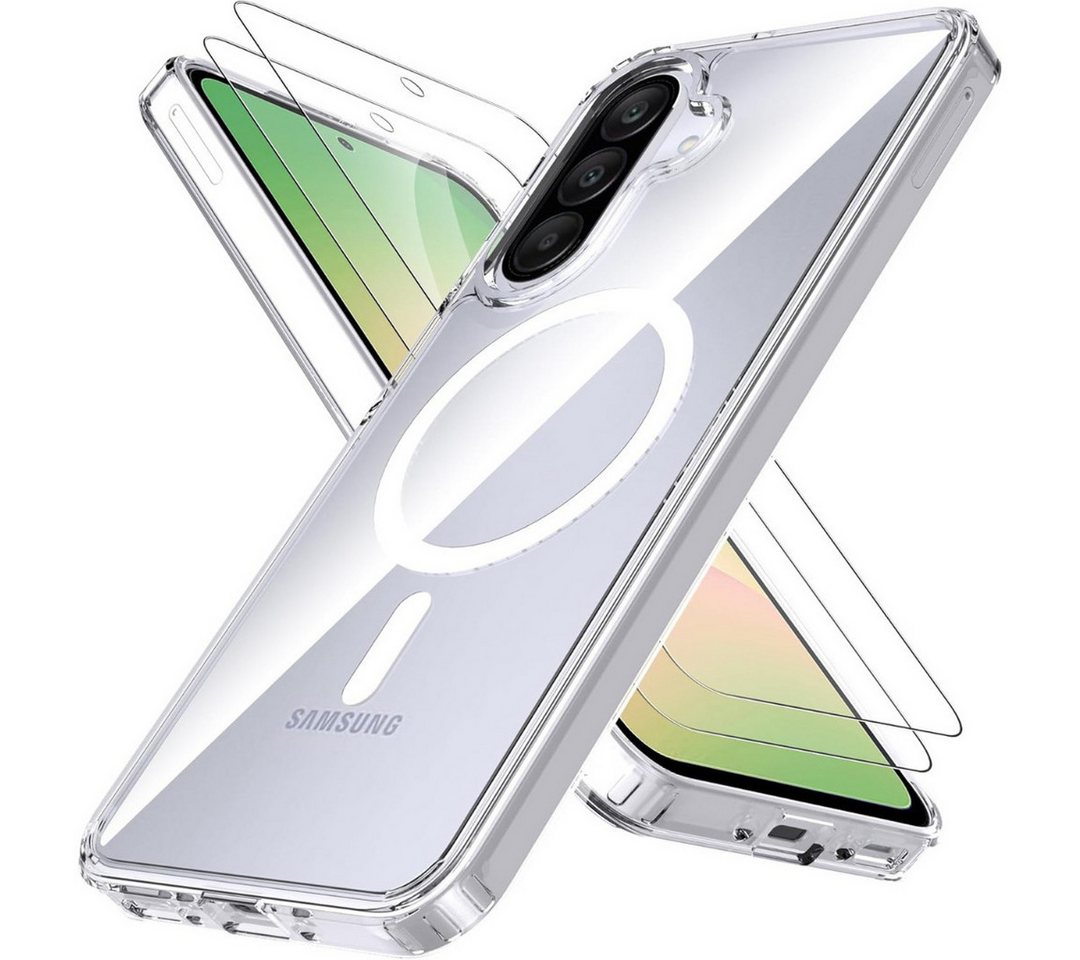 SmartUP Smartphone-Hülle + 2X Schutzglas für Samsung Galaxy A56 5G MagSafe Panzerfolie Case 9H 6,7 Zoll, kompletter Rundumschutz, MagSafe-Technologie von SmartUP