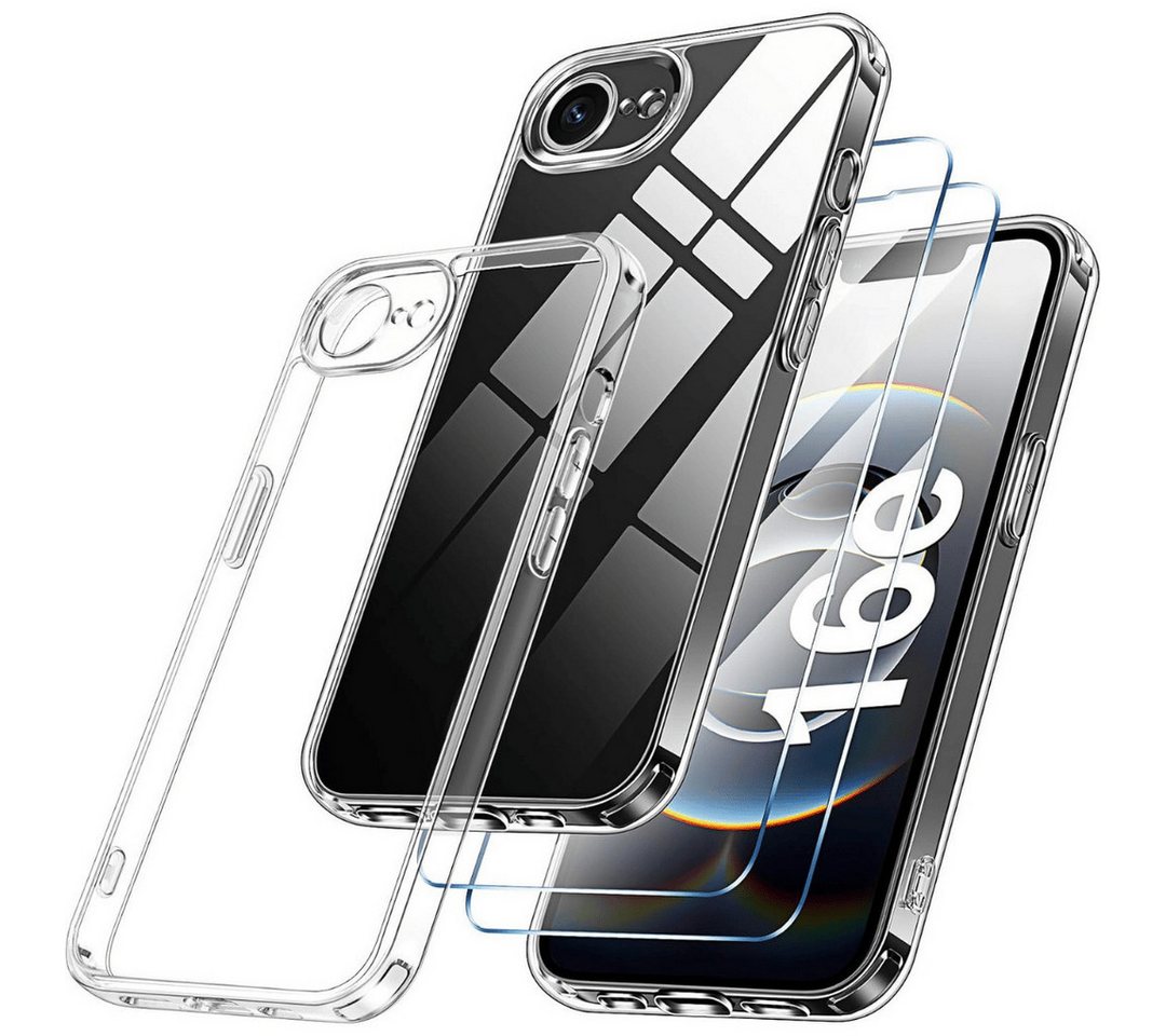 SmartUP Smartphone-Hülle + 2X Schutzglas für iPhone 16e Display Panzerglas Panzerfolie Case 9H 6,1 Zoll, kompletter Rundumschutz, MagSafe-Technologie SmartUP Smartphone-Hülle + 2X Schutzglas für iPhone 16e Display Panzerglas Panzerfolie Case 9H 6,1 Zoll, kompletter Rundumschutz, MagSafe-Technologie von SmartUP
