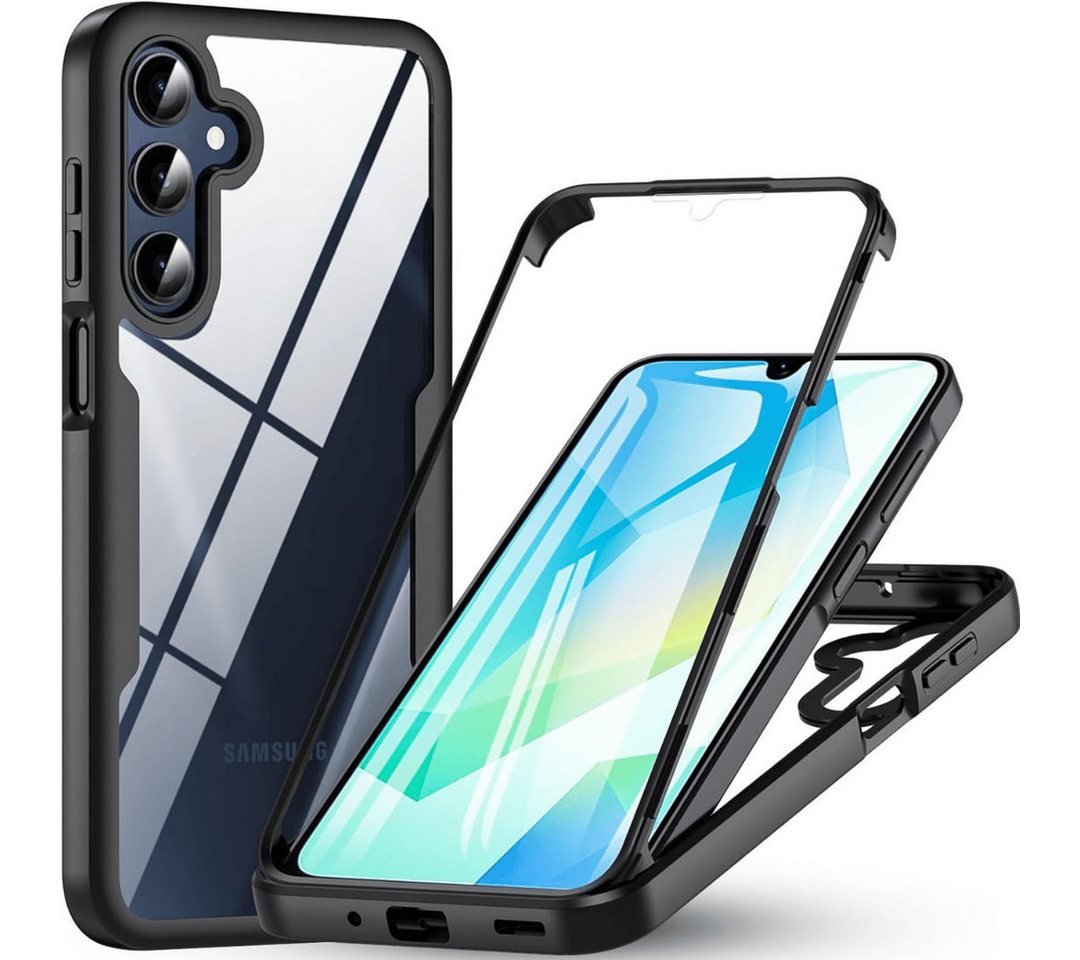 SmartUP Smartphone-Hülle + Schutzglas für Samsung Galaxy A16 4G/5G Panzerfolie Display Case 9H 6,7 Zoll, kompletter Rundumschutz von SmartUP