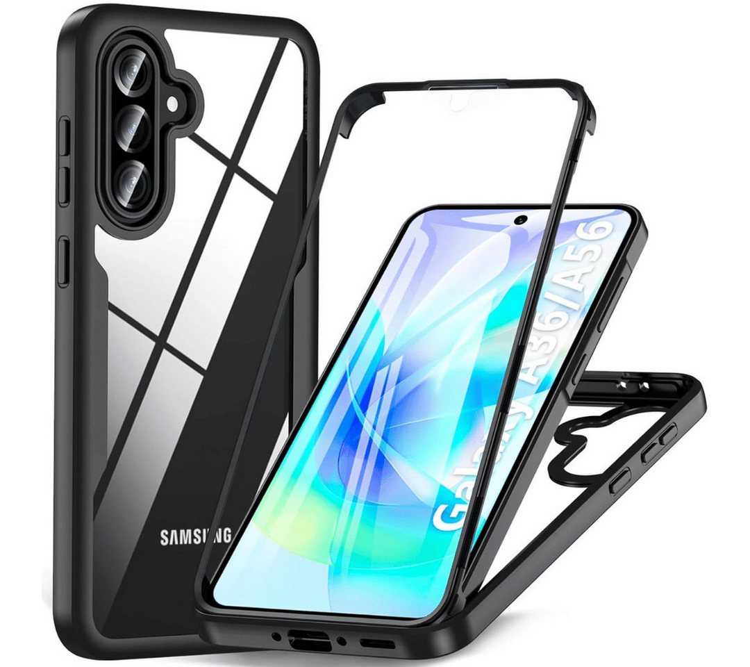 SmartUP Smartphone-Hülle + Schutzglas für Samsung Galaxy A56 5G Panzerfolie Display Case Cover 6,7 Zoll, kompletter Rundumschutz von SmartUP