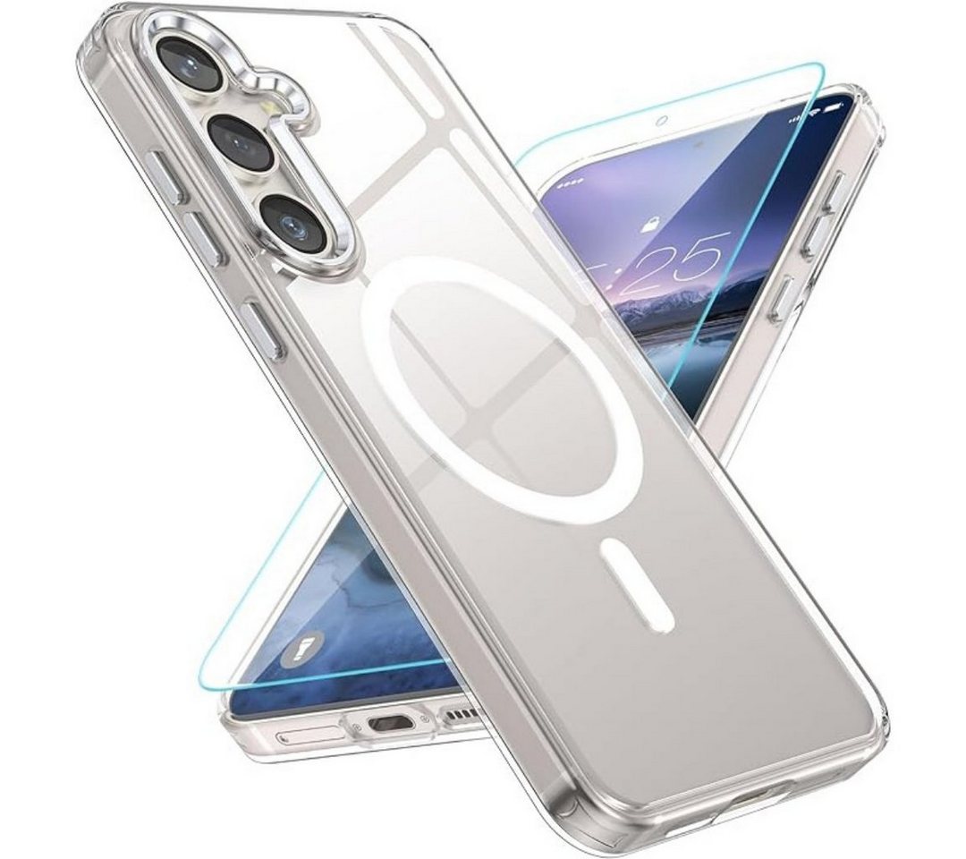 SmartUP Smartphone-Hülle Hülle + Schutzglas für Samsung Galaxy S24 Magsafe Panzerfolie, Handyhülle, Case von SmartUP