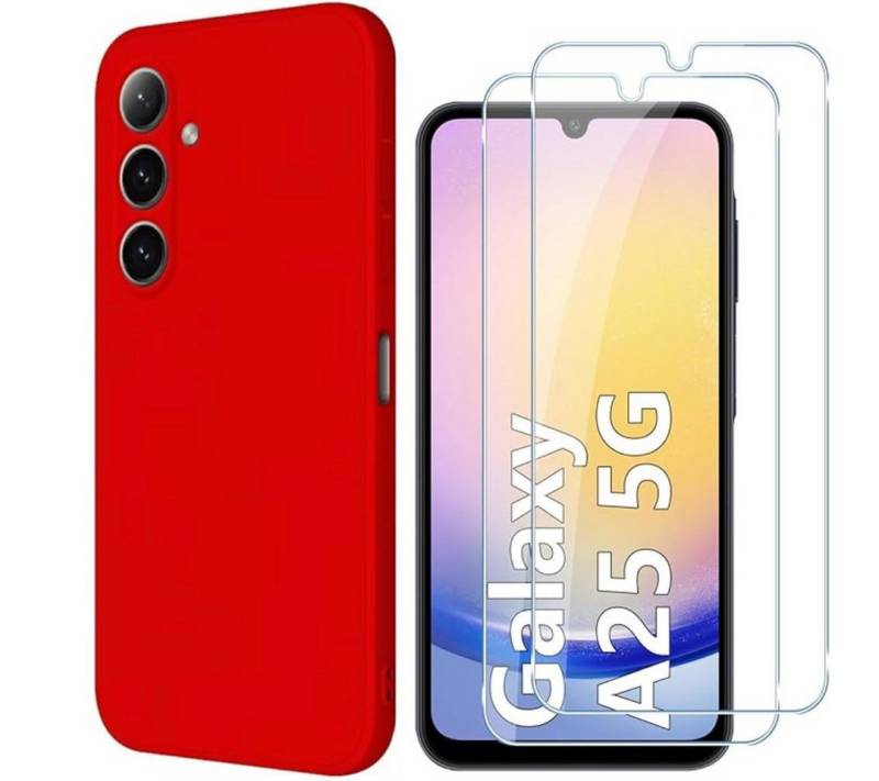 SmartUP Smartphone-Hülle Hülle für Samsung Galaxy A25 5G Silikon Schutzhülle Handyhülle Case von SmartUP