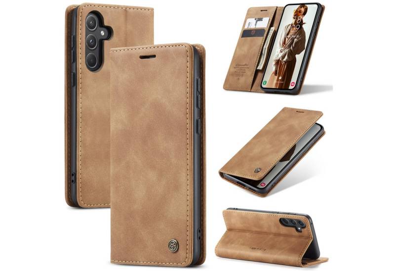 SmartUP Smartphone-Hülle Hülle für Samsung Galaxy A54 5G Klapphülle Fliphülle Tasche Case Cover, Standfunktion, integrierter Kartenfach von SmartUP
