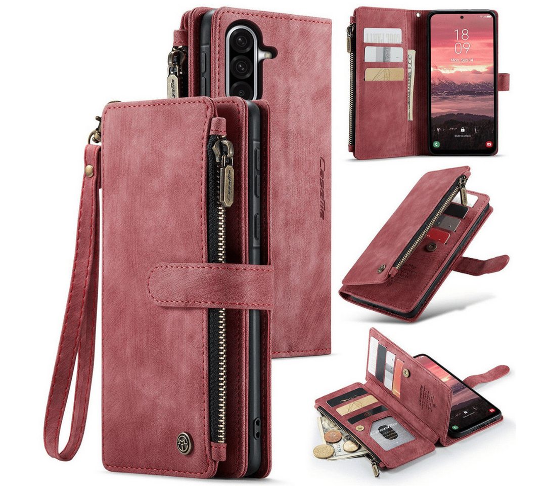 SmartUP Smartphone-Hülle für Samsung Galaxy A26 5G Klapphülle Fliphülle Tasche Cover Geldbörse 6,7 Zoll, Integrierte Standfunktion, integrierte Geldbörse von SmartUP