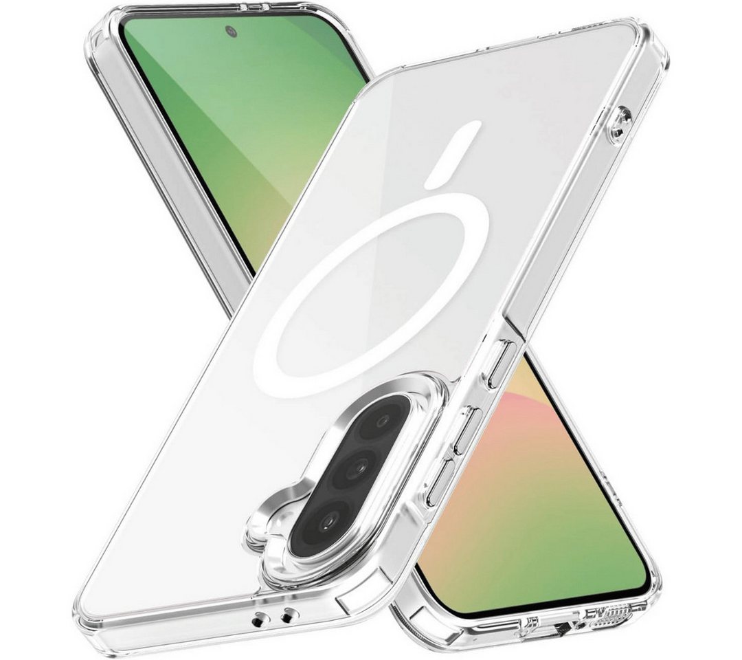 SmartUP Smartphone-Hülle für Samsung Galaxy A56 5G MagSafe Silikon Case Ultra Slim Transparent 6,7 Zoll, MagSafe-Technologie SmartUP Smartphone-Hülle für Samsung Galaxy A56 5G MagSafe Silikon Case Ultra Slim Transparent 6,7 Zoll, MagSafe-Technologie von SmartUP