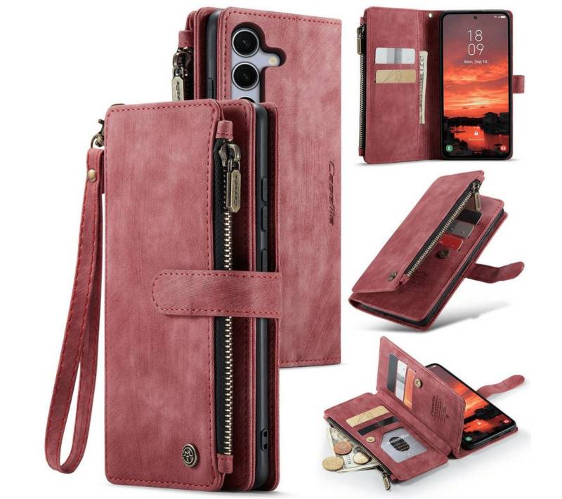 SmartUP Smartphone-Hülle für Samsung Galaxy S25 Plus Klapphülle Fliphülle Tasche Geldbörse Case 6,7 Zoll, Integrierte Standfunktion, integrierte Geldbörse von SmartUP