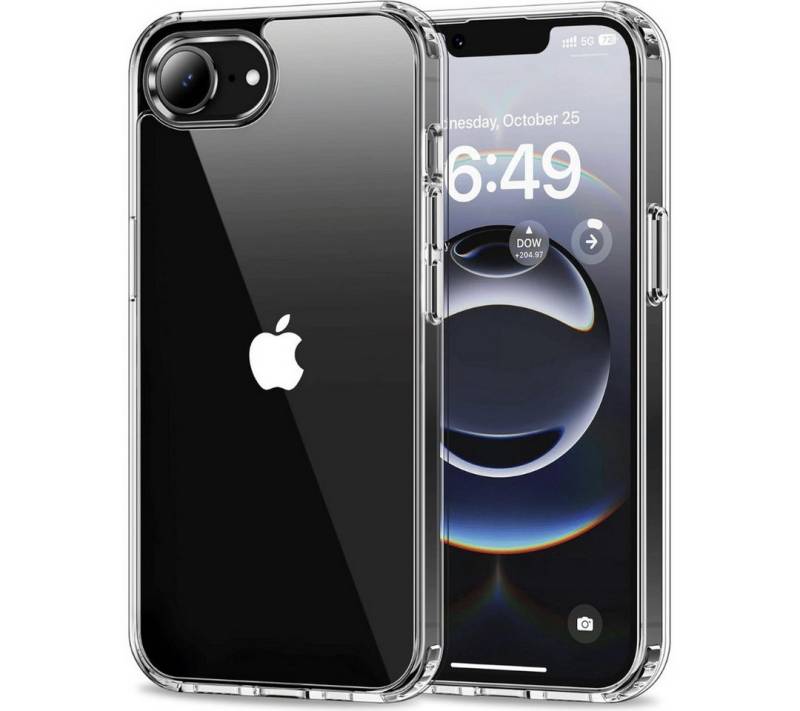 SmartUP Smartphone-Hülle für iPhone 16e Transparent Silikon Ultra Slim Case Handyhülle 6,1 Zoll, Silikon Schutzhülle mit Kameraschutz von SmartUP