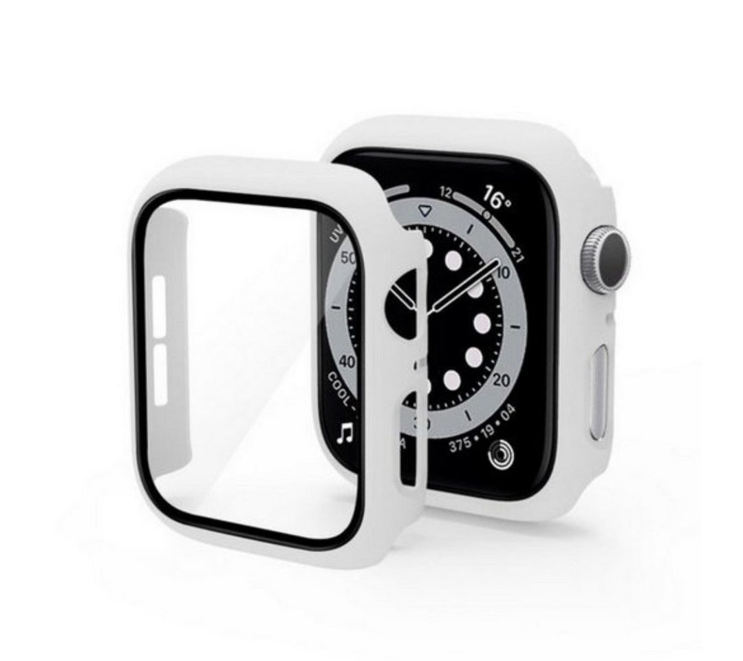 SmartUP Smartwatch-Hülle 2X Schutzhülle für Apple Watch 44mm Series 4/5/6 SE Case Displayschutz von SmartUP