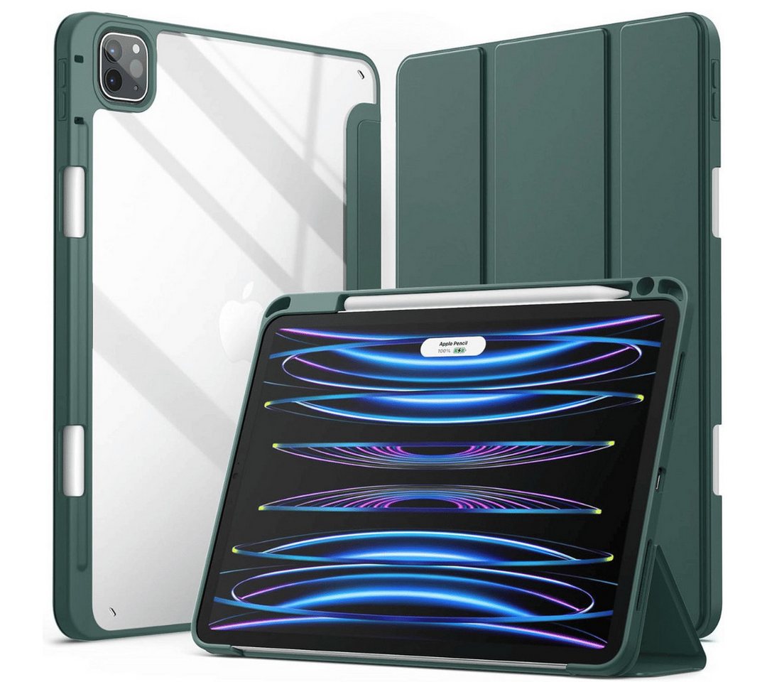 SmartUP Tablet-Hülle für iPad Pro 13 Zoll M4 2024 (Modellnummer: A2925/ A2926/ A3007) 13 Zoll, integrierte Standfunktion, integrierter Stifthalter von SmartUP