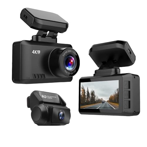 SmartVue 4K Ultra HD Dashcam mit GPS | Wireless Dashcam (kein Kabel erforderlich) | WLAN App-Steuerung | Front- und Rückkamera inklusive | Autokamera mit Akku, Nachtsicht, Parkmodus | 170° Weitwinkel von SmartVue