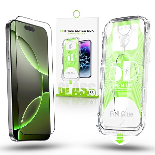 Smartbase 2 Stück iPhone 16 Pro Max Schutzfolie mit Installationshilfe, 9H Härte Schutzfolie, kratzfest, Displayschutz, Fingerabdruck freundlich, Panzerfolie, HD-Klar, blasenfrei von Smartbase