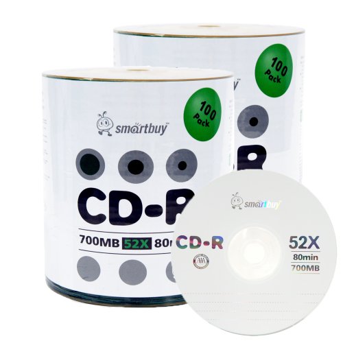 Smartbuy 200-Disc, 700 MB/80 min, 52 x CD-R-Logo, blanko, Daten-Medien-Disc von Smartbuy