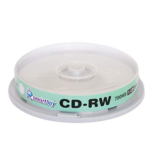 Smartbuy CD-RW CD-RW 1-12 x 700 MB / 80 min High Speed Logo, wiederbeschreibbar, blanko, 10 Stück von Smartbuy