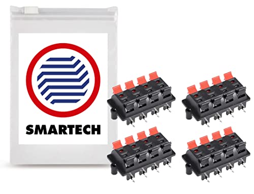 SMARTECH Klemmenleiste Für 8-Wege-Lautsprecher Und -Lautsprecher - HiFi-Anschluss Dominoklemme - 4Er-Set von Smartech