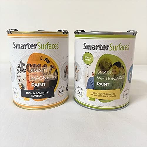 Smart 2-in-1 Farbe: Magnetisch und Whiteboard 2m² Weiß - Beschreibbare Magnetwand von SmarterSurfaces