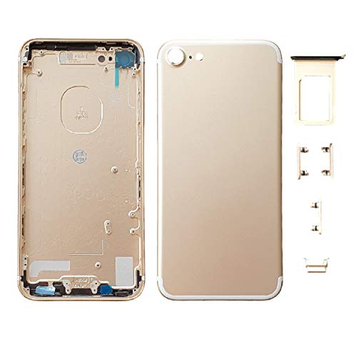 Smartex® Backcover aus Glas + Rahmen kompatibel mit iPhone 7 | Rückseite Cover + Frame (Gold) von Smartex