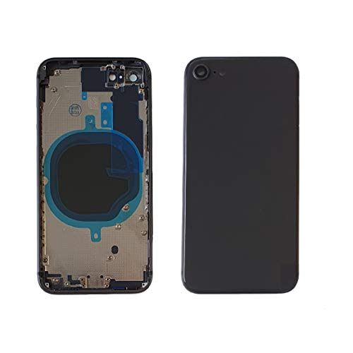 Smartex® Backcover aus Glas + Rahmen kompatibel mit iPhone 8 | Rückseite Cover + Frame (Sapce Grau) von Smartex