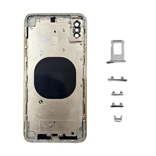 Smartex® Backcover aus Glas + Rahmen kompatibel mit iPhone XS Max Rückseite Cover + Frame (Weiß) von Smartex