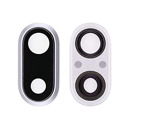 Smartex® Glas für Linse Rückkamera mit Rahmen kompatibel mit iPhone 8 Plus - Weiß von Smartex
