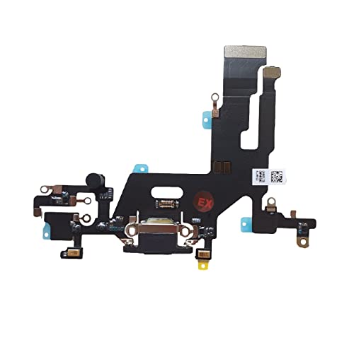 Smartex® Ladebuchse mit Flex Kabel kompatibel mit iPhone 11 Schwarz - Dock Connector von Smartex
