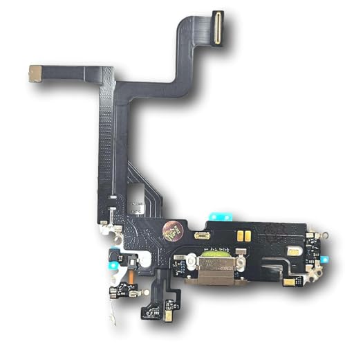 Smartex® Ladebuchse mit Flex Kabel kompatibel mit iPhone 13 Pro - Dock Connector Gold von Smartex