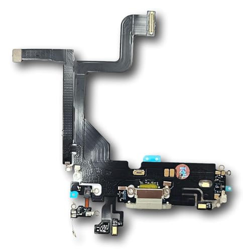 Smartex® Ladebuchse mit Flex Kabel kompatibel mit iPhone 13 Pro - Dock Connector Weiß von Smartex