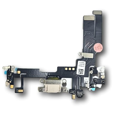 Smartex® Ladebuchse mit Flex Kabel kompatibel mit iPhone 14 - Dock Connector Weiß von Smartex