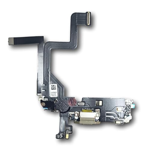 Smartex® Ladebuchse mit Flex Kabel kompatibel mit iPhone 14 Pro - Dock Connector Gold von Smartex