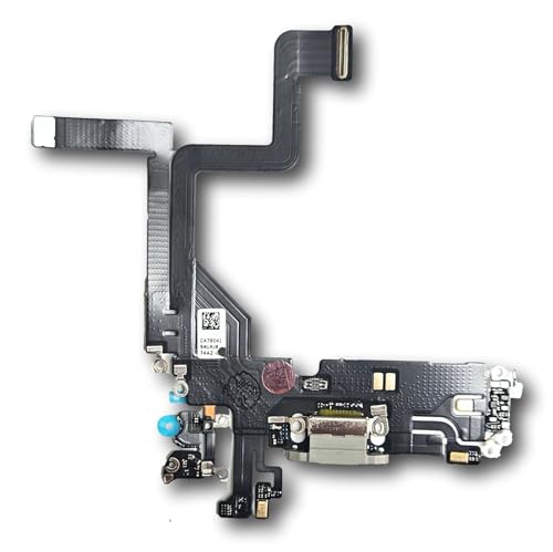 Smartex® Ladebuchse mit Flex Kabel kompatibel mit iPhone 14 Pro - Dock Connector Weiß von Smartex