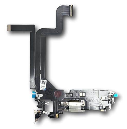 Smartex® Ladebuchse mit Flex Kabel kompatibel mit iPhone 14 Pro Max - Dock Connector Weiß von Smartex