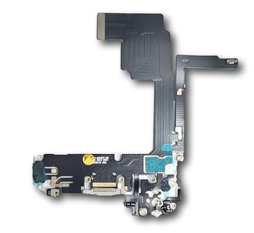 Smartex® Ladebuchse mit Flex Kabel kompatibel mit iPhone 15 Pro - Dock Connector Weiß von Smartex