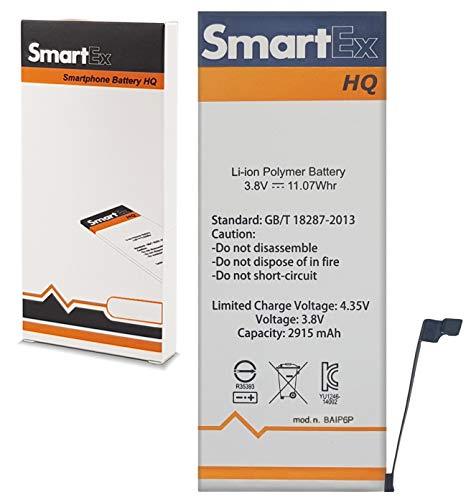 Smartex® Li-Ion Ersatz Akku/Batterie kompatibel mit iPhone 6 Plus / 2915 mAh | Akku ohne Ladezyklen | 24 Monate Garantie von Smartex