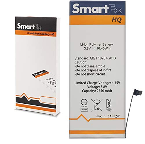 Smartex® Li-Ion Ersatz Akku/Batterie kompatibel mit iPhone 6S Plus / 2750 mAh | Akku ohne Ladezyklen | 24 Monate Garantie von Smartex