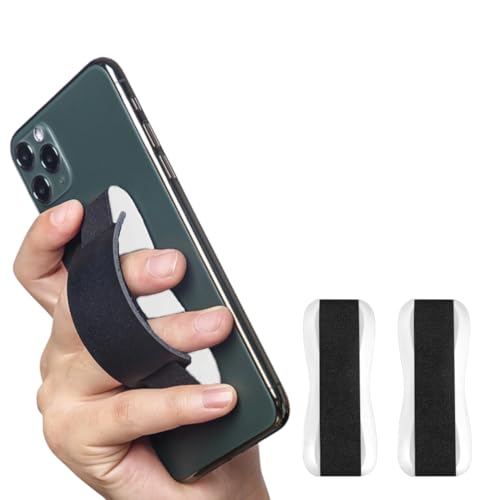 Smartify Handy Fingerhalterung Weiß - Fingerhalterung Handy Zweier-Set - Handy Halterung flexibel und zusammenklappbar - Handy Halter Hand für Rückseite - Fingerhalter Handy für iPhone und universal von Smartify